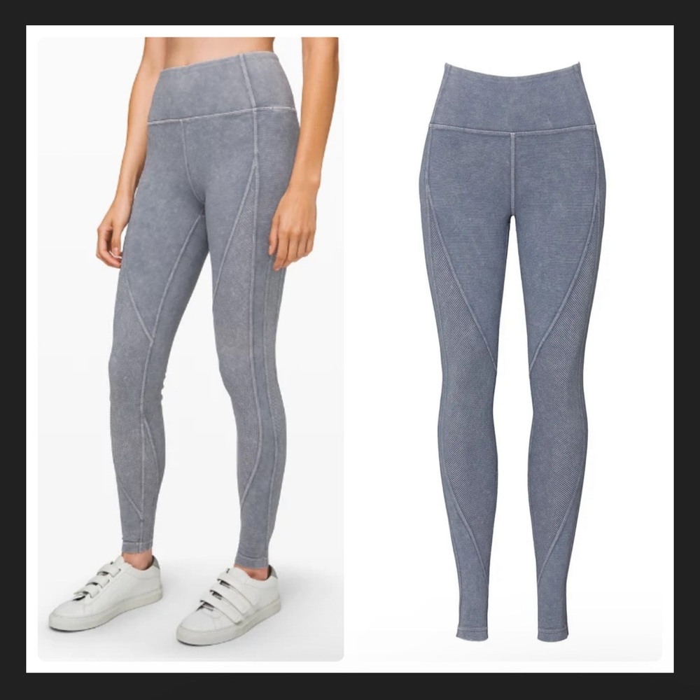 Lululemon Wunder Under High-Rise Tight Snow Washed Ribbed 28"
